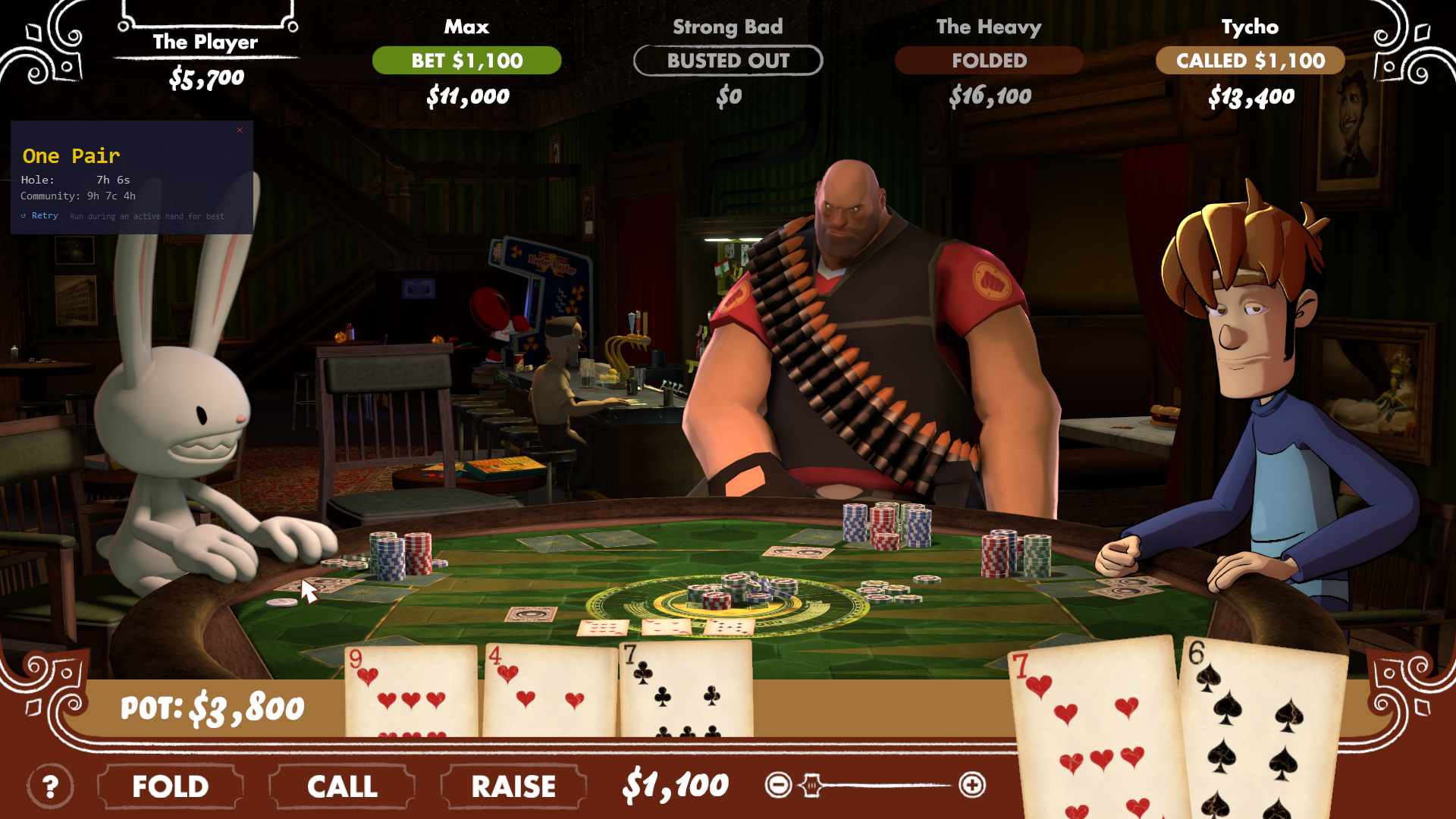 HandTeller overlay in action